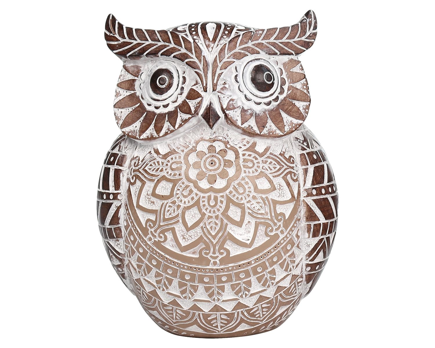 Hand-Carved Coastal Owl Decor
