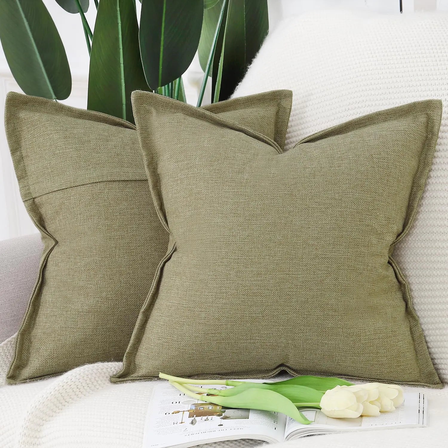 Linen Coastal Pillow Cover